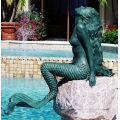 High quality new design beautiful metal bronze mermaid statues for sale